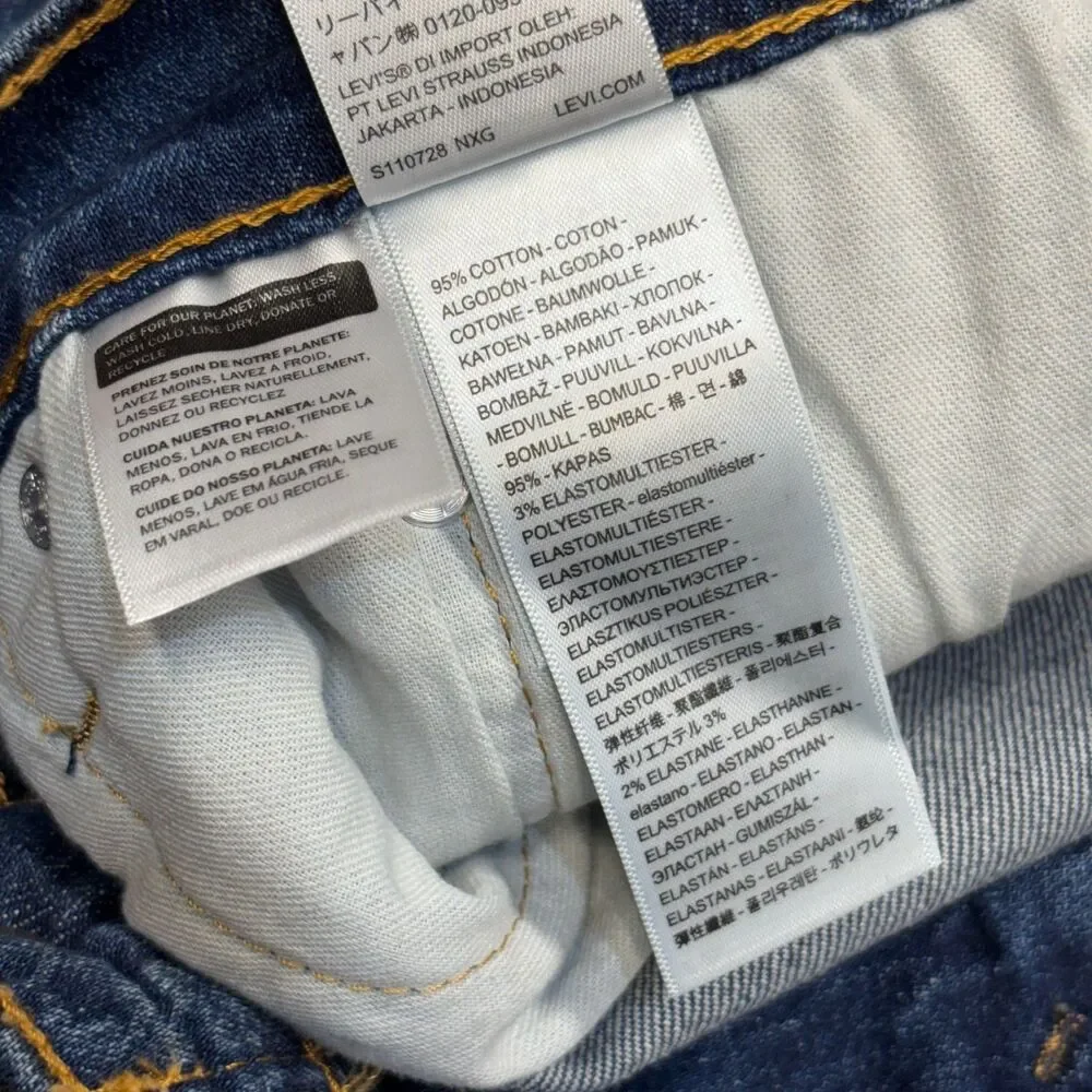 NWT Levi's 511 Slim Fit Jeans Men Size 32x30 Blue Denim Stretch C132 -28
